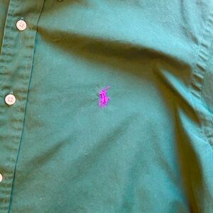 Ralph Lauren Men's Forest Green Button Down Shirt